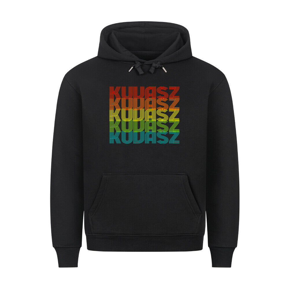 Premium Hoodie "Kuvasz - RETRO" Schwarz – hunde-shirt.de