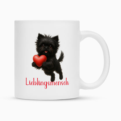 Tasse "Affenpinscher - Lieblingsmensch" Weiß – hunde-shirt.de