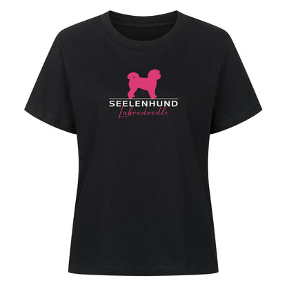 Premium Damen-Shirt "Labradoodle - Seelenhund" Schwarz – hunde-shirt.de