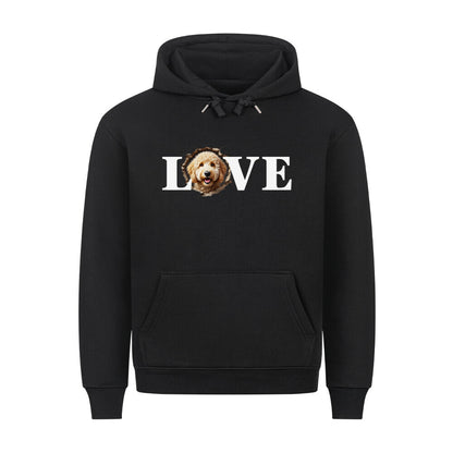 Premium Hoodie "Labradoodle - LOVE" Schwarz – hunde-shirt.de