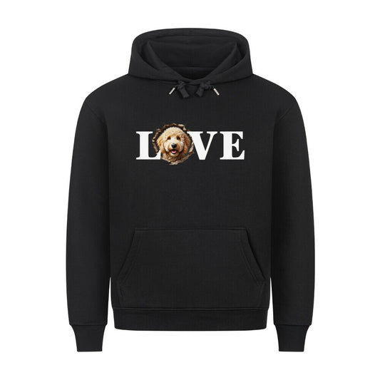 Premium Hoodie "Labradoodle - LOVE" Schwarz – hunde-shirt.de