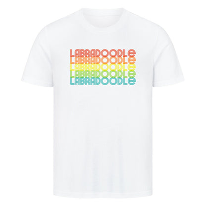 Premium T-Shirt "Labradoodle - RETRO" Weiß – hunde-shirt.de