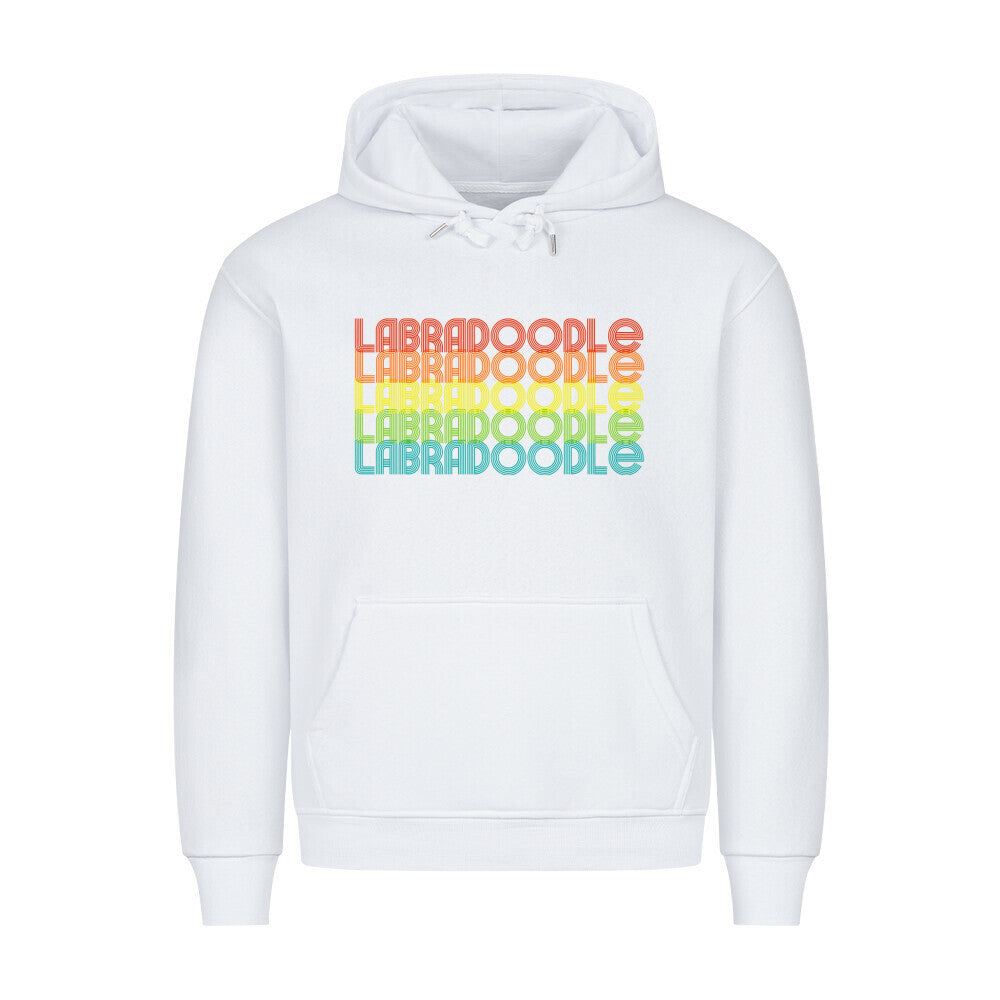 Premium Hoodie "Labradoodle - RETRO" Weiß – hunde-shirt.de