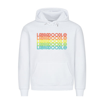 Premium Hoodie "Labradoodle - RETRO" Weiß – hunde-shirt.de