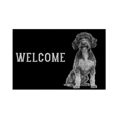 Fußmatte "Lagotto - WELCOME II" Weiß – hunde-shirt.de