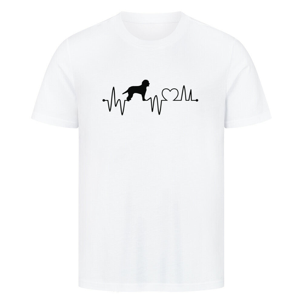 Premium T-Shirt "Lagotto - Heartbeat" Weiß – hunde-shirt.de