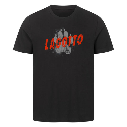 Premium T-Shirt "Lagotto - PAW" Schwarz – hunde-shirt.de