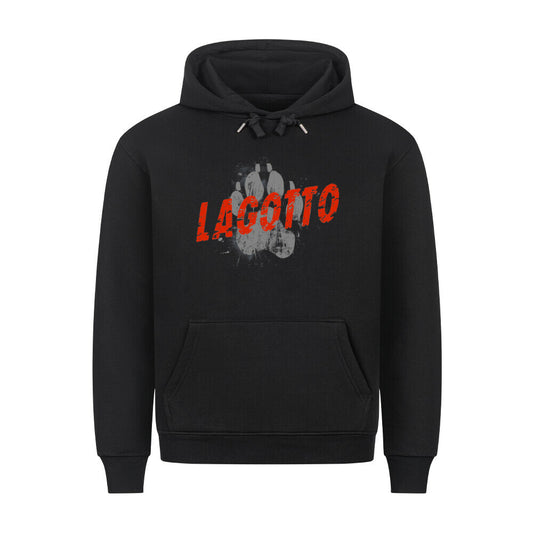 Premium Hoodie "Lagotto - PAW" Schwarz – hunde-shirt.de