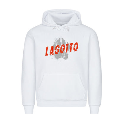 Premium Hoodie "Lagotto - PAW" Weiß – hunde-shirt.de