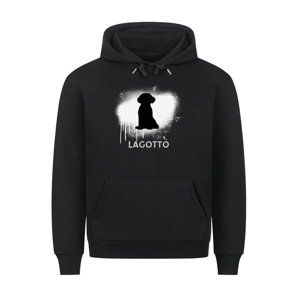 Premium Hoodie "Lagotto - Brush" Schwarz – hunde-shirt.de