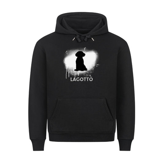 Premium Hoodie "Lagotto - Brush" Schwarz – hunde-shirt.de
