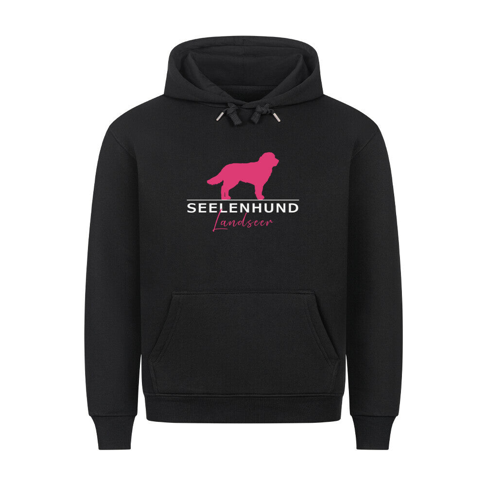 Premium Hoodie "Landseer - Seelenhund" Schwarz – hunde-shirt.de