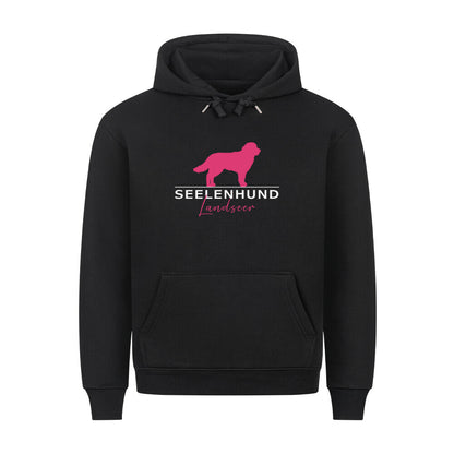 Premium Hoodie "Landseer - Seelenhund" Schwarz – hunde-shirt.de