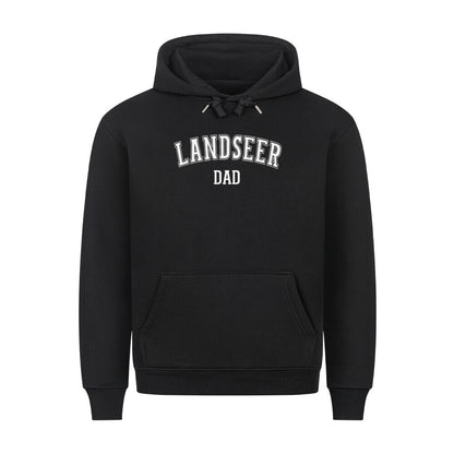 Premium Hoodie "Landseer - DAD" Schwarz – hunde-shirt.de