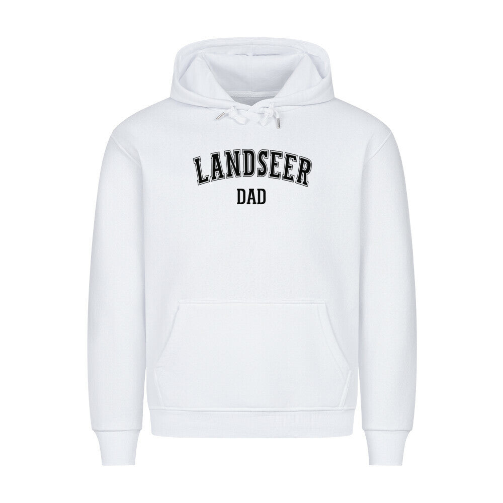 Premium Hoodie "Landseer - DAD" Weiß – hunde-shirt.de