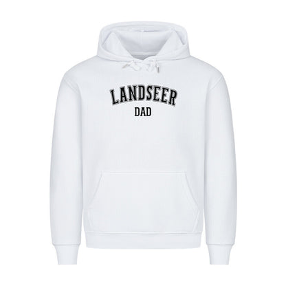 Premium Hoodie "Landseer - DAD" Weiß – hunde-shirt.de
