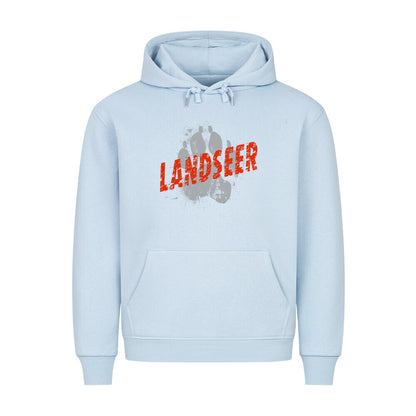 Premium Hoodie "Landseer - PAW" Babyblau – hunde-shirt.de