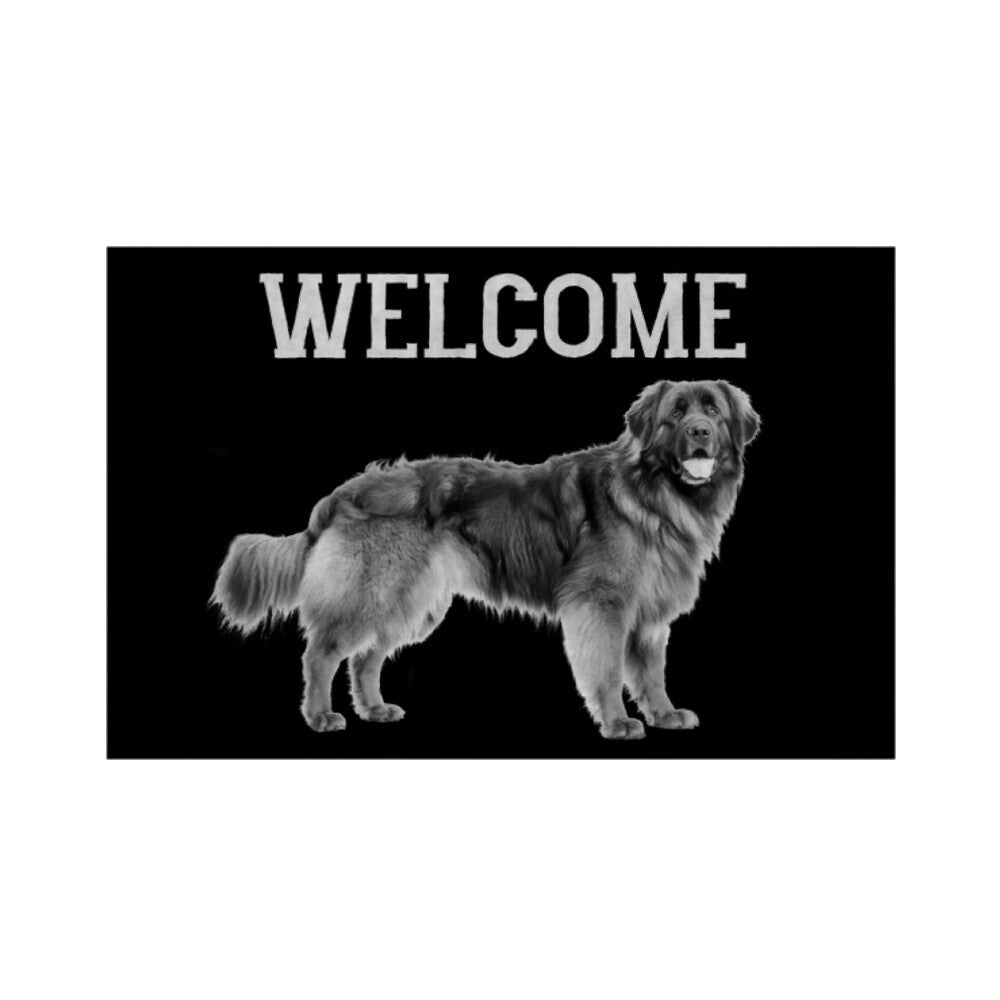 Fußmatte "Leonberger - WELCOME" Weiß – hunde-shirt.de