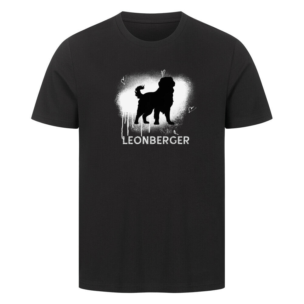 Premium T-Shirt "Leonberger - Brush" Schwarz – hunde-shirt.de