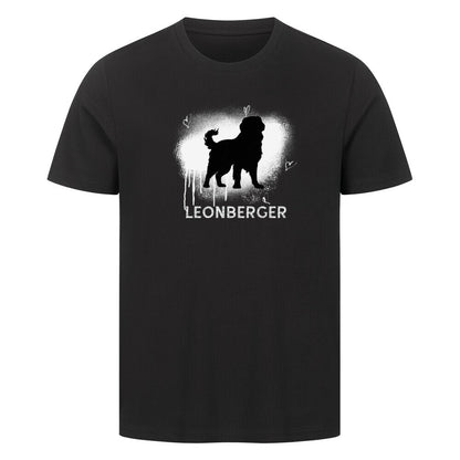Premium T-Shirt "Leonberger - Brush" Schwarz – hunde-shirt.de