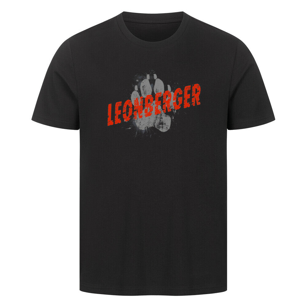 Premium T-Shirt "Leonberger - PAW" Schwarz – hunde-shirt.de
