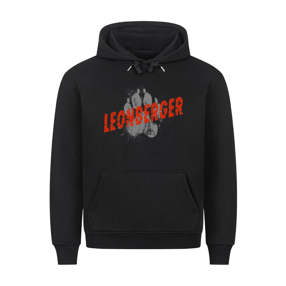 Premium Hoodie "Leonberger - PAW" Schwarz – hunde-shirt.de