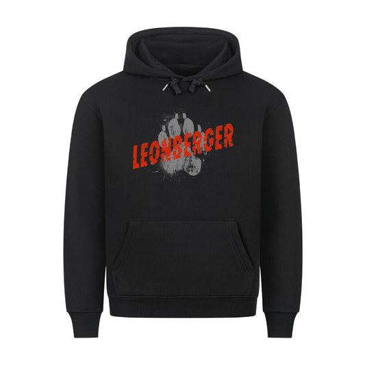 Premium Hoodie "Leonberger - PAW" Schwarz – hunde-shirt.de