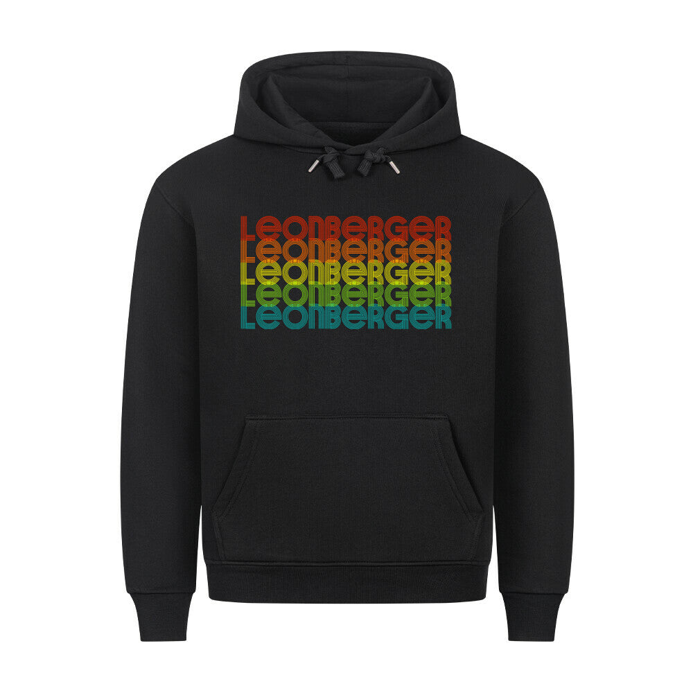 Premium Hoodie "Leonberger - RETRO" Schwarz – hunde-shirt.de