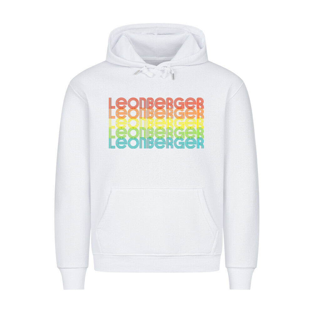 Premium Hoodie "Leonberger - RETRO" Weiß – hunde-shirt.de