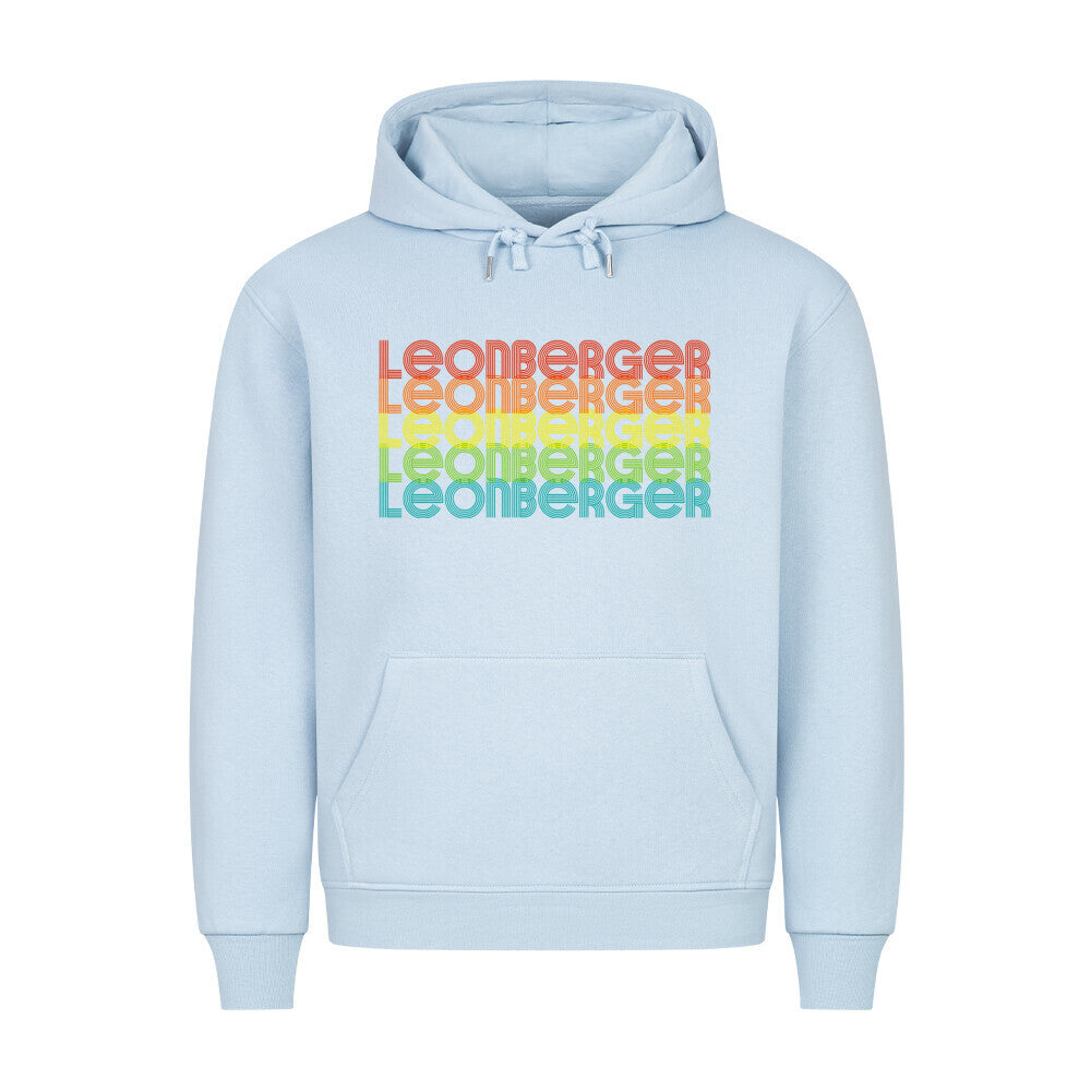 Premium Hoodie "Leonberger - RETRO" Babyblau – hunde-shirt.de