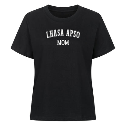 Premium Damen-Shirt "Lhasa Apso - MOM" Schwarz – hunde-shirt.de
