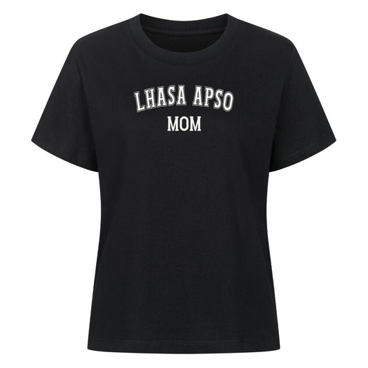 Premium Damen-Shirt "Lhasa Apso - MOM" Schwarz – hunde-shirt.de