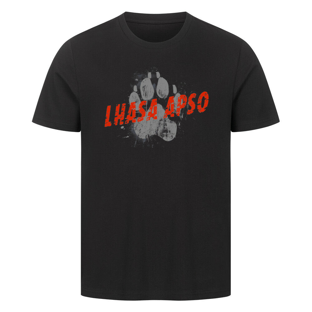 Premium T-Shirt "Lhasa Apso - PAW" Schwarz – hunde-shirt.de