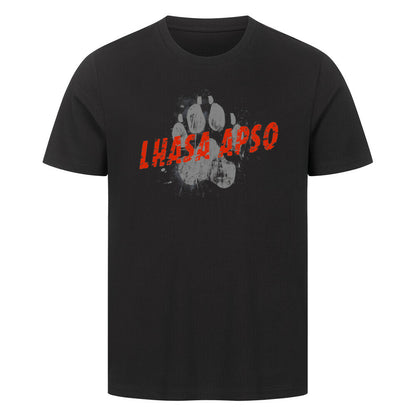 Premium T-Shirt "Lhasa Apso - PAW" Schwarz – hunde-shirt.de