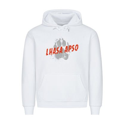 Premium Hoodie "Lhasa Apso - PAW" Weiß – hunde-shirt.de