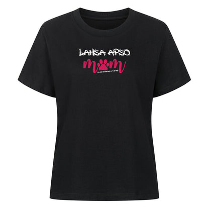 Premium Damen-Shirt "Lhasa Apso - Mom" Schwarz – hunde-shirt.de