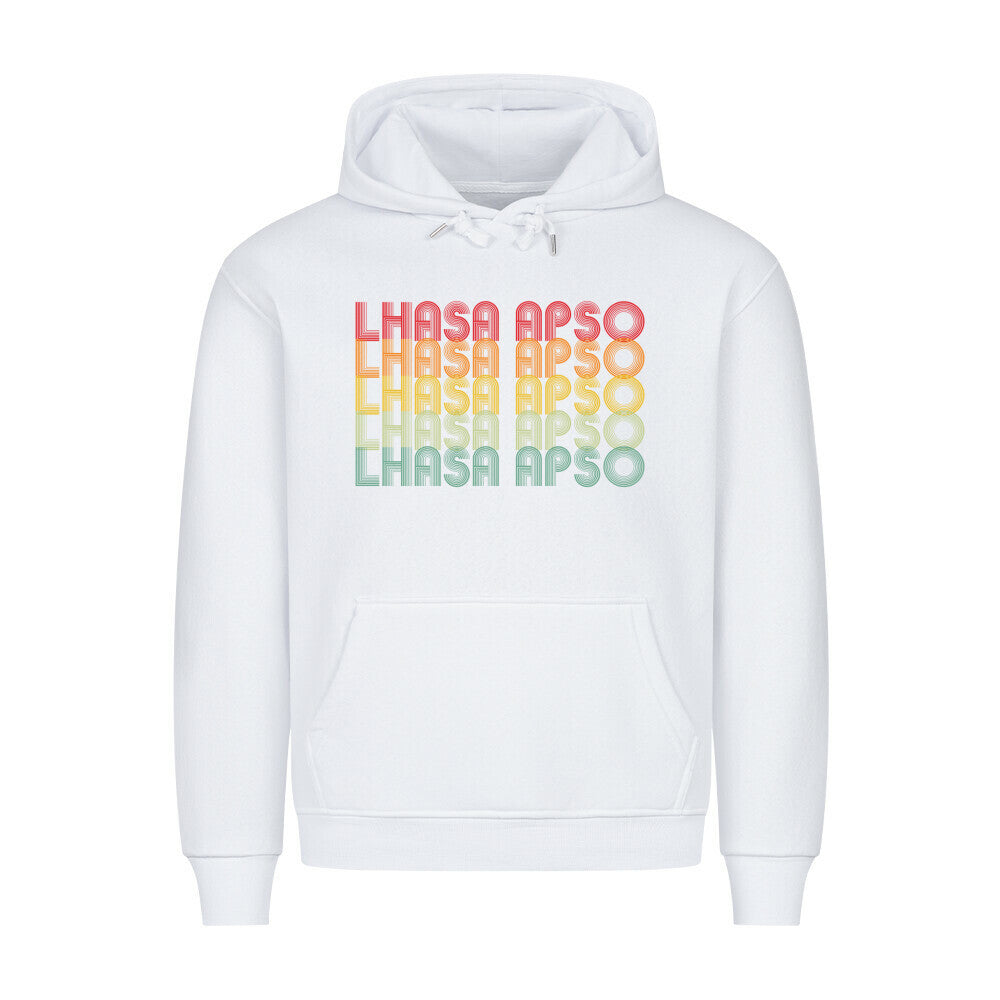 Premium Hoodie "Lhasa Apso - RETRO" Weiß – hunde-shirt.de