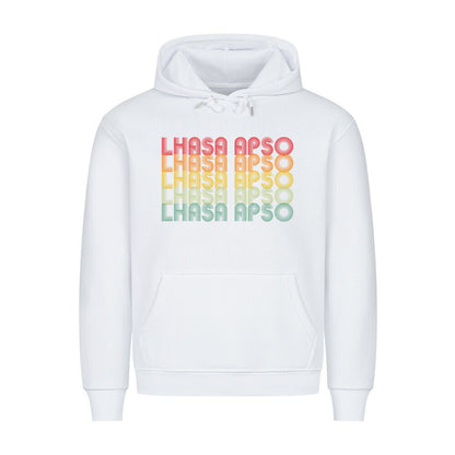 Premium Hoodie "Lhasa Apso - RETRO" Weiß – hunde-shirt.de