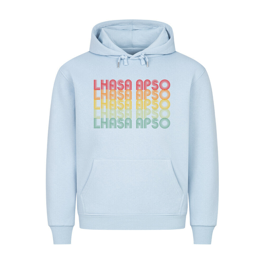 Premium Hoodie "Lhasa Apso - RETRO" Babyblau – hunde-shirt.de