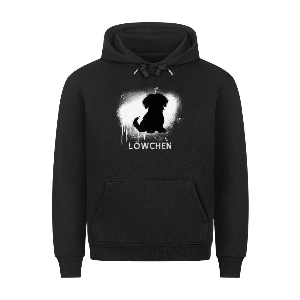 Premium Hoodie "Löwchen - Brush" Schwarz – hunde-shirt.de