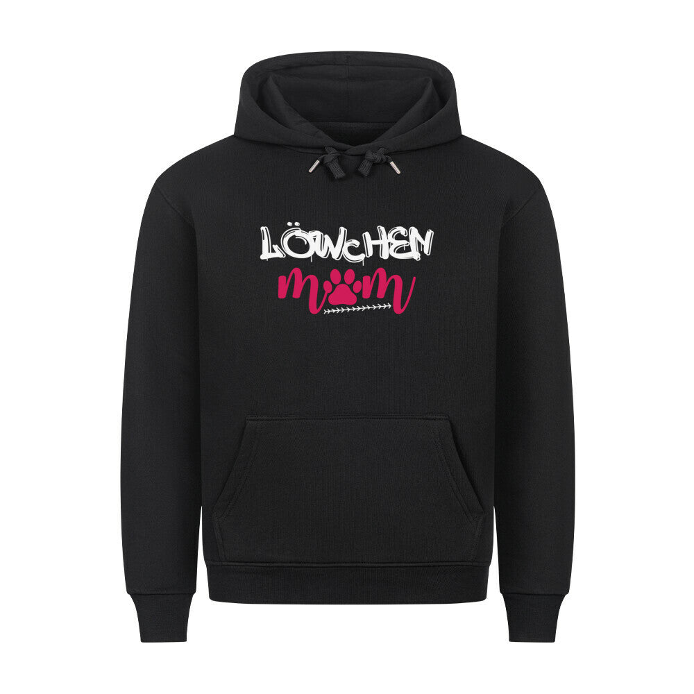 Premium Hoodie "Löwchen - Mom" Schwarz – hunde-shirt.de