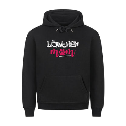 Premium Hoodie "Löwchen - Mom" Schwarz – hunde-shirt.de