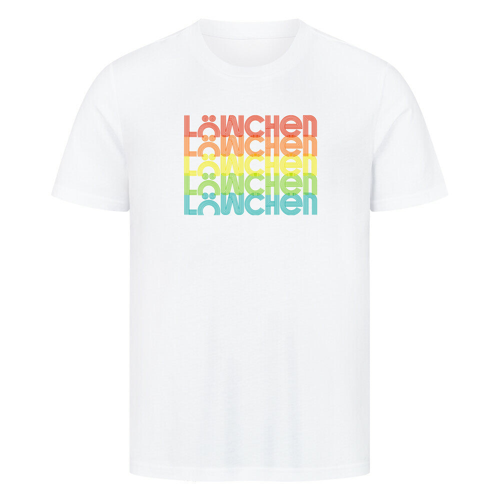 Premium T-Shirt "Löwchen - RETRO" Weiß – hunde-shirt.de