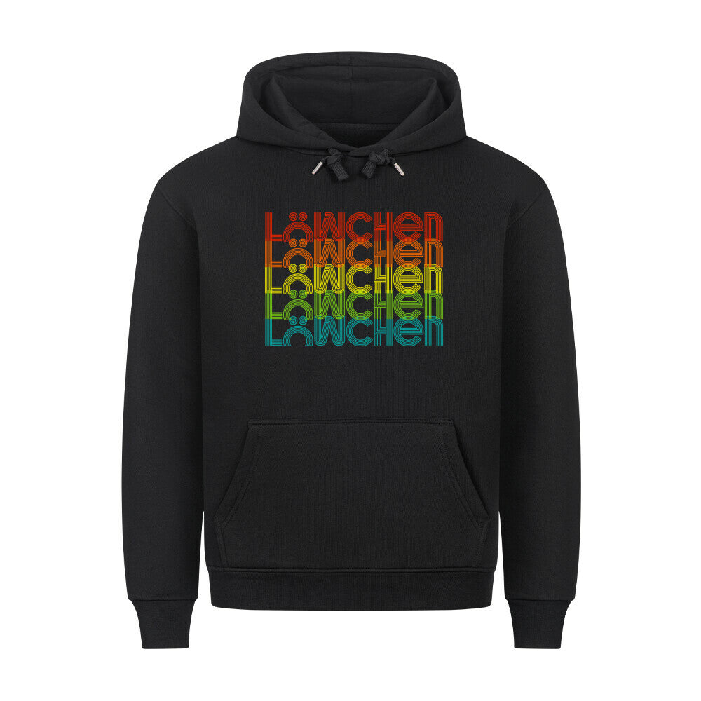 Premium Hoodie "Löwchen - RETRO" Schwarz – hunde-shirt.de