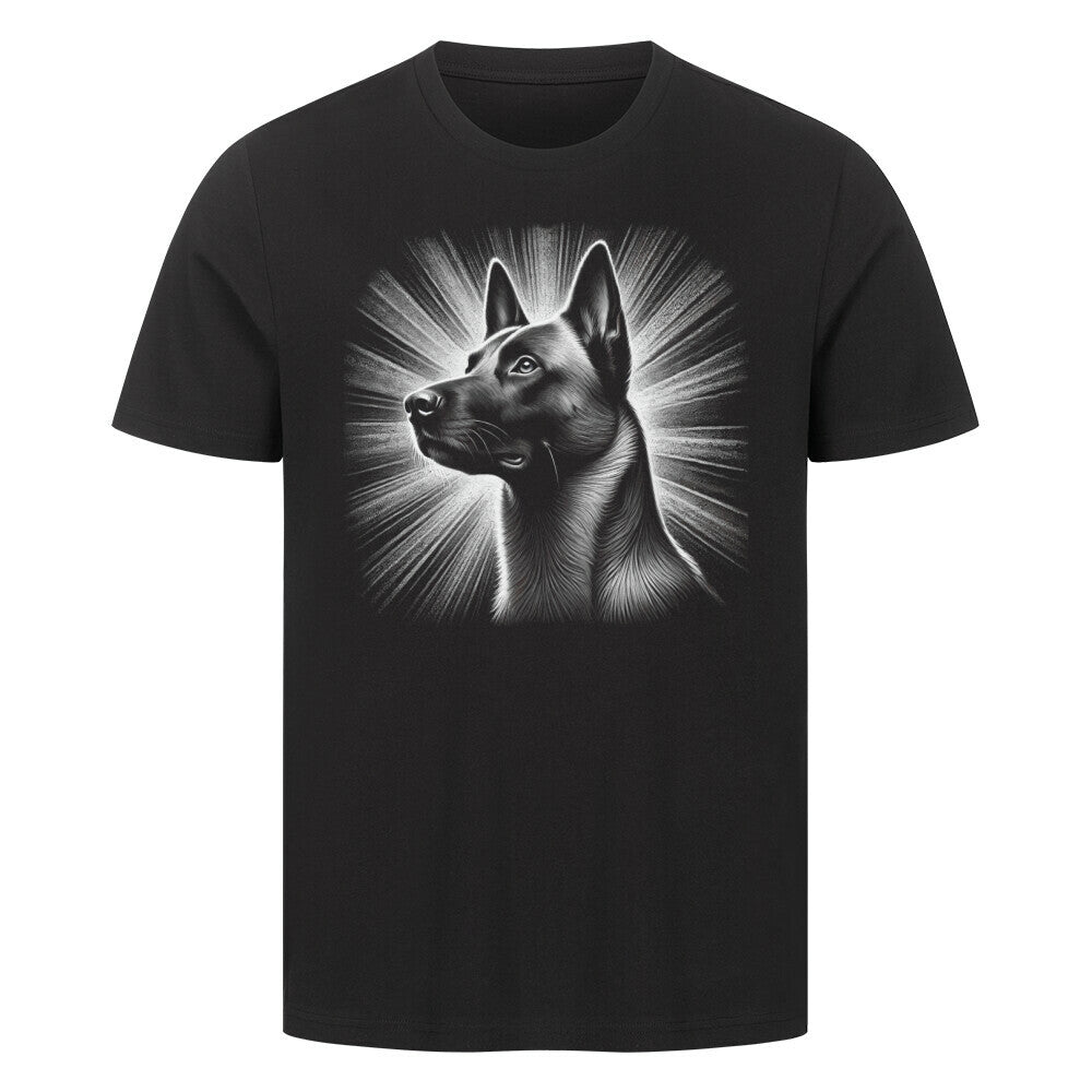Premium T-Shirt "Malinois - Shine" Schwarz – hunde-shirt.de