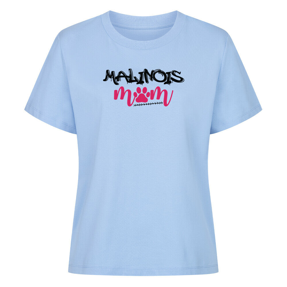 Premium Damen-Shirt "Malinois - Mom" Sky Blue – hunde-shirt.de