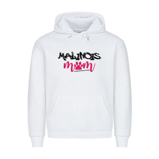 Premium Hoodie "Malinois - Mom" Weiß – hunde-shirt.de