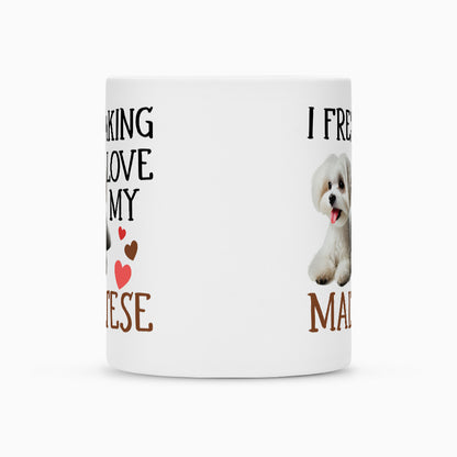 Tasse "Malteser - FREAKING LOVE" – hunde-shirt.de