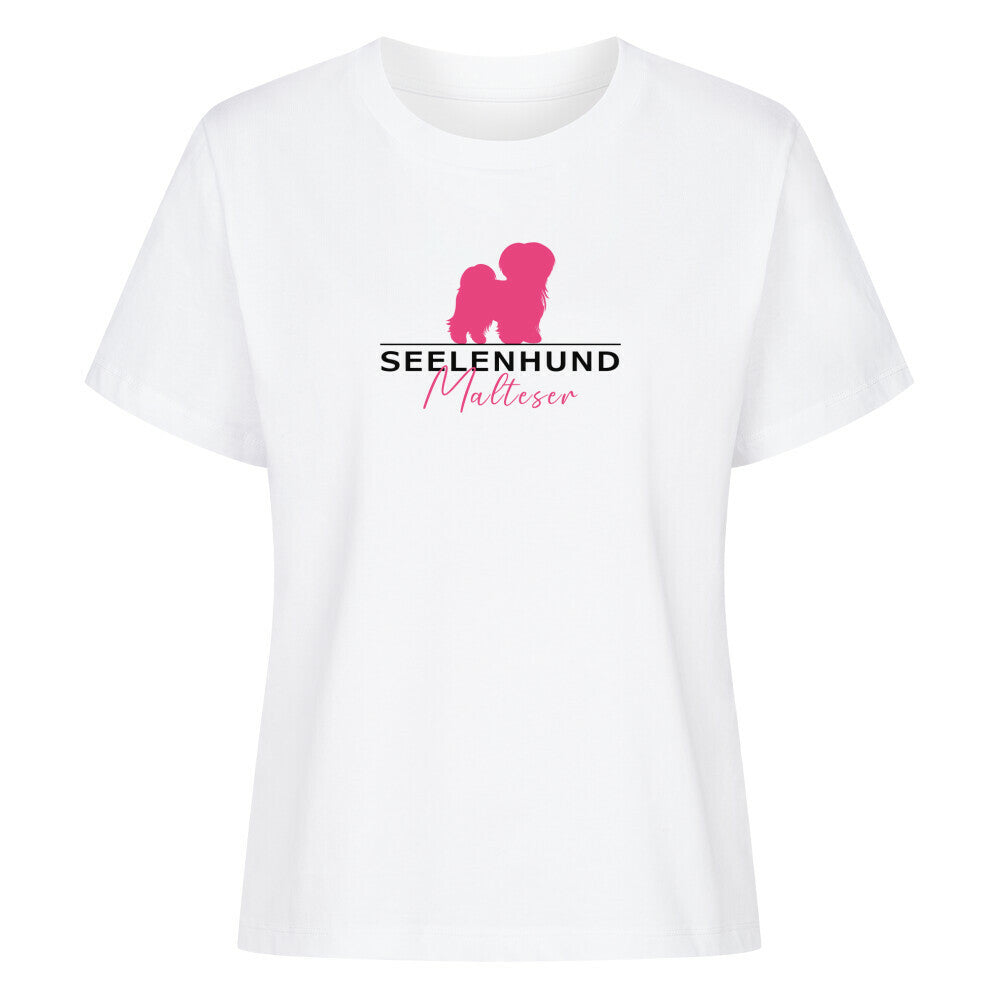 Premium Damen-Shirt "Malteser - Seelenhund" Weiß – hunde-shirt.de