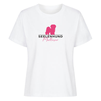 Premium Damen-Shirt "Malteser - Seelenhund" Weiß – hunde-shirt.de